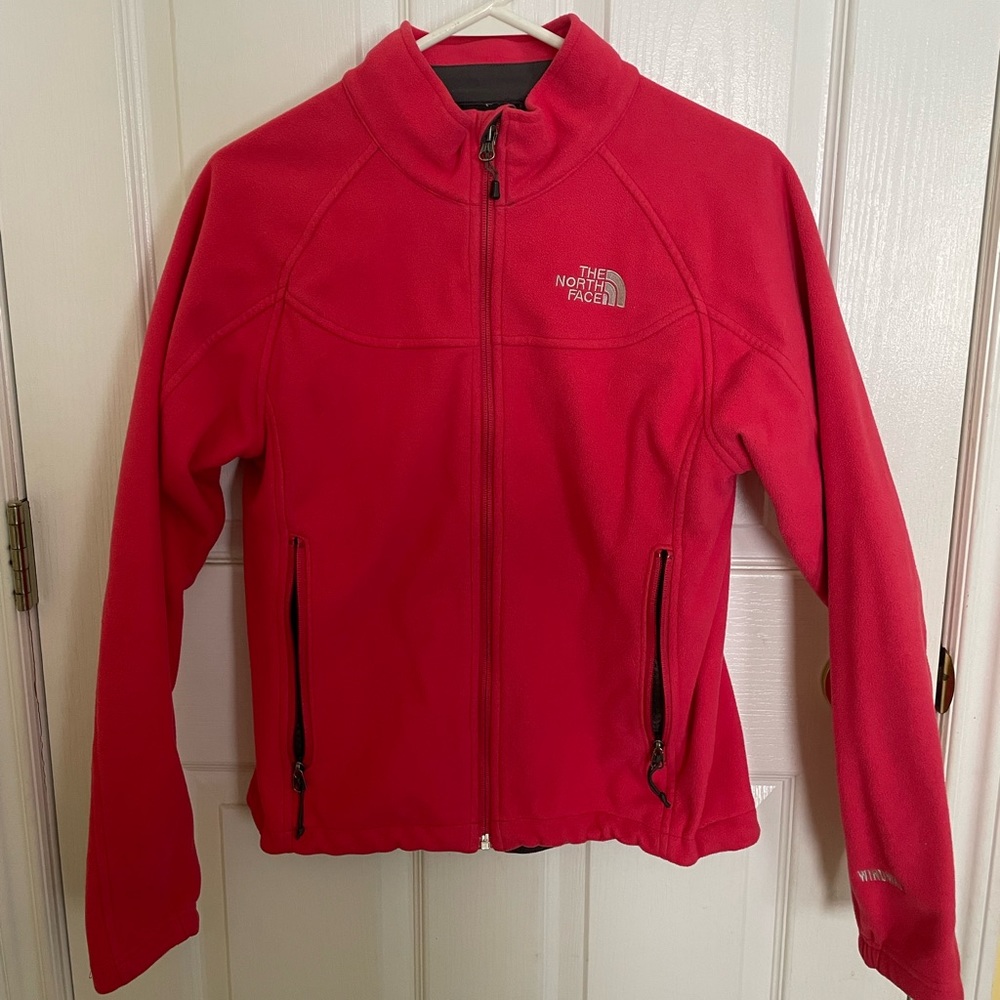The North Face pink fleece jacket